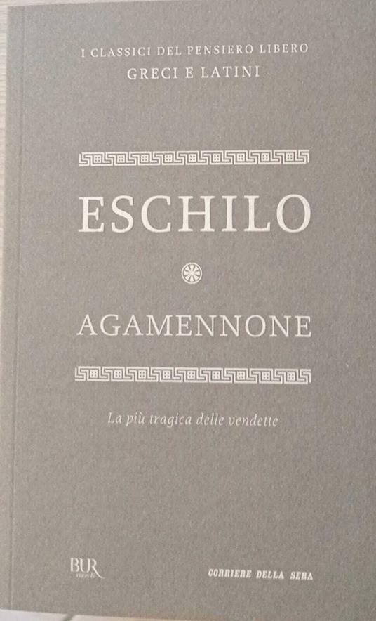 Agamennone - Eschilo - copertina