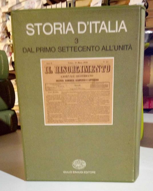 Storia d'Italia, vol 3°. Dal primo Settecento all'Unità - Ruggiero Romano - copertina