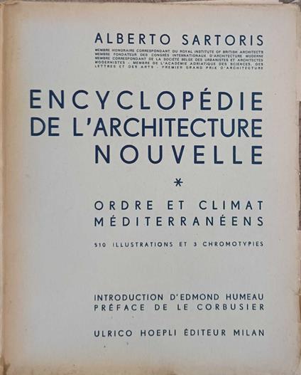 Encyclopedie de l'Architecture Nouvelle - Alberto Sartoris - copertina