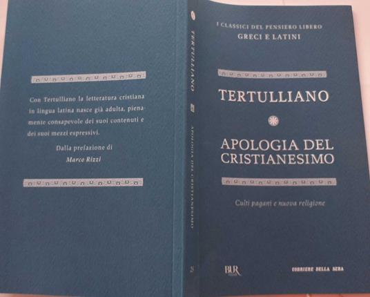 Apologia del cristianesimo - Quinto S. Tertulliano - copertina