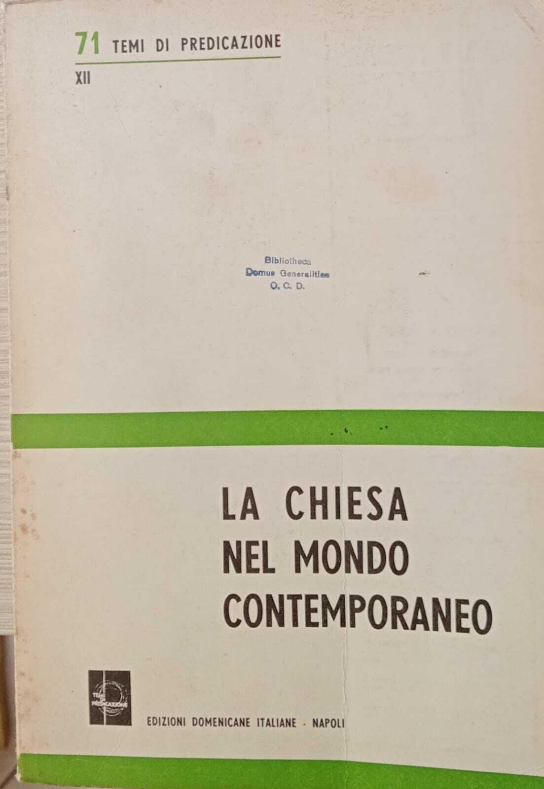 La Chiesa nel mondo contemporaneo