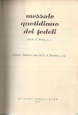 Messale quotidiano dei fedeli - copertina