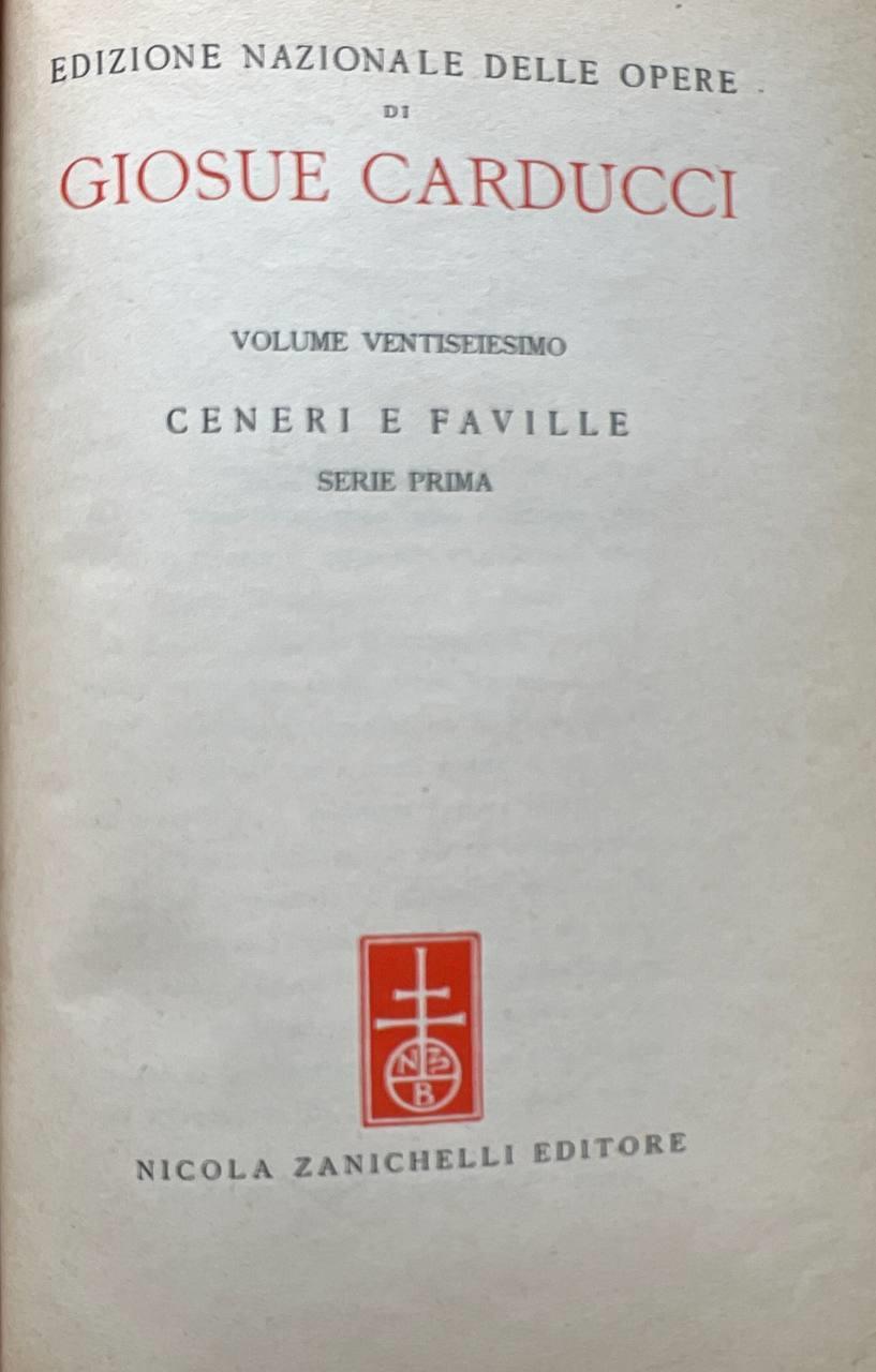 Ceneri e faville. Serie prima