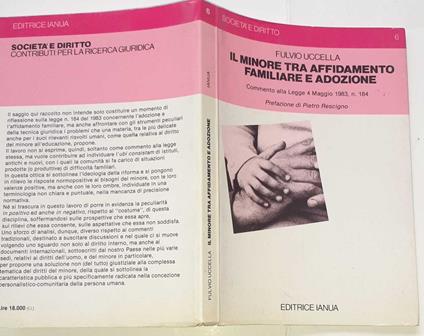 Il minore tra affidamento familiare e adozione - copertina