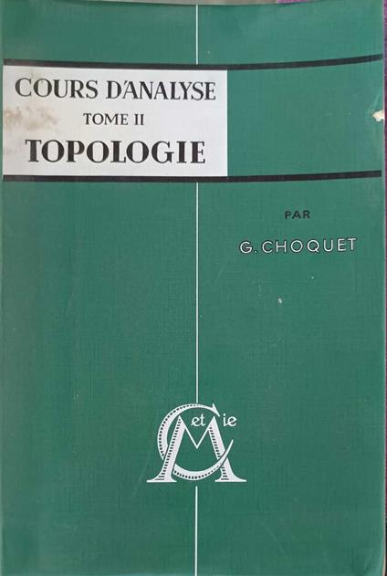Course d'analyse topologie Tome II - copertina