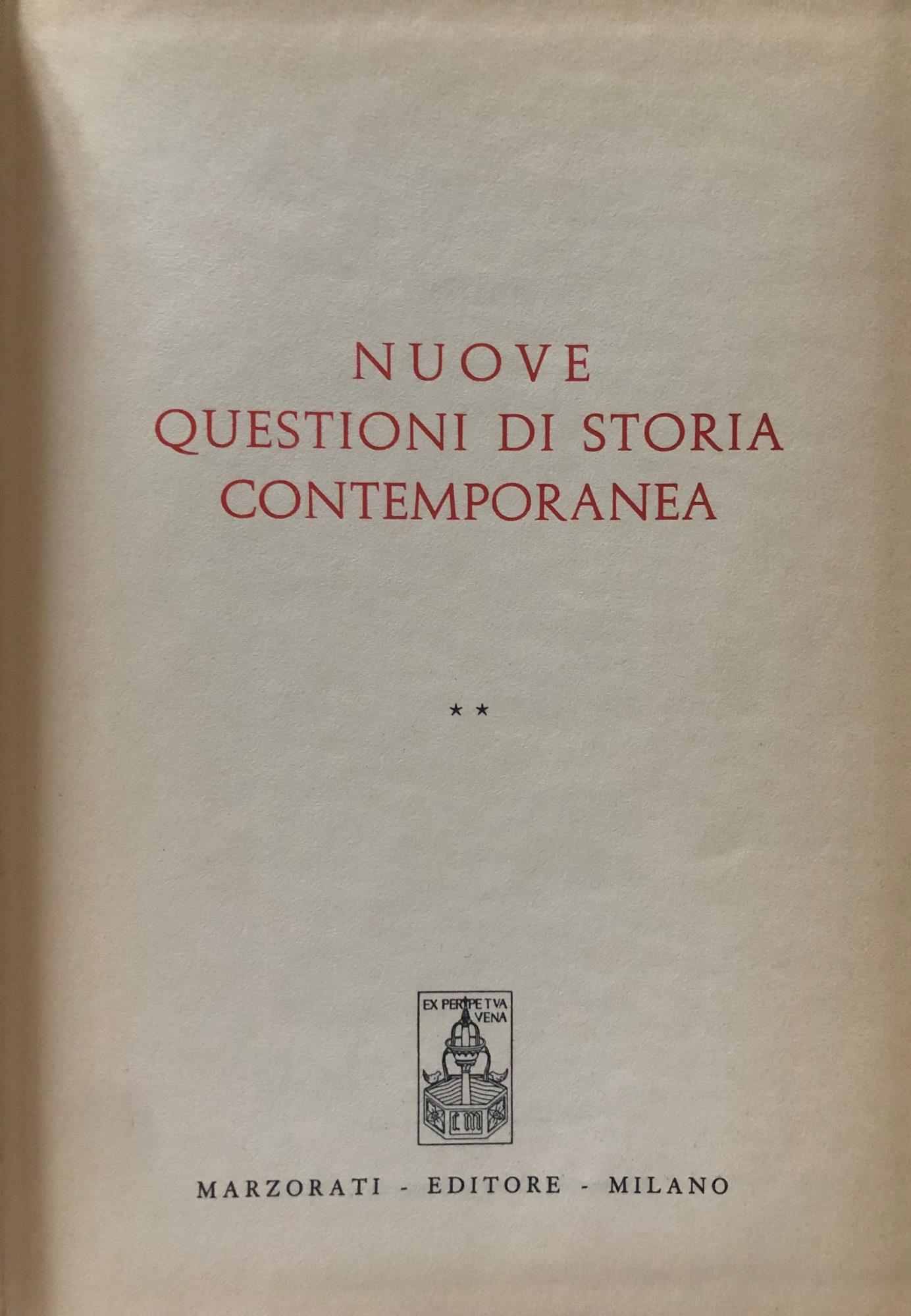 Nuove questioni di storia contemporanea. Volume II