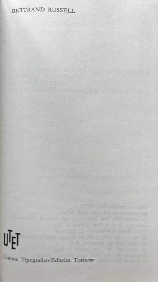 Le opere - Bertrand Russell - copertina