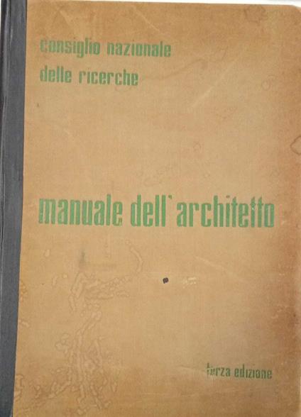 Manuale dell'architetto - copertina