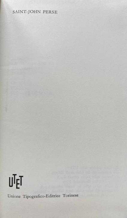 Le opere - Saint-John Perse - copertina
