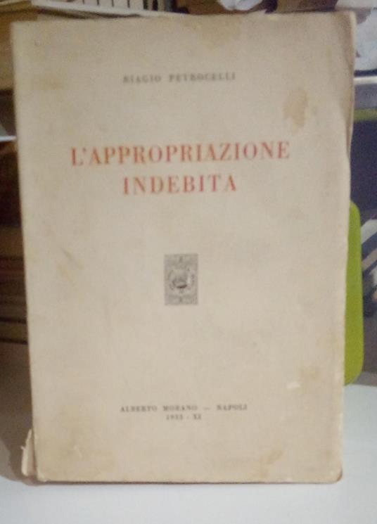 L' appropriazione indebita - Biagio Petrocelli - copertina