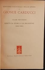 Scritti di storia e di erudizione. Volume ventunesimo. Serie prima