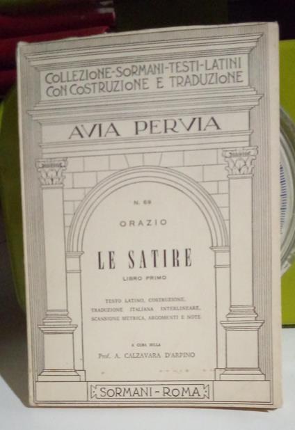 Le Satire, libro primo - Q. Flacco Orazio - copertina