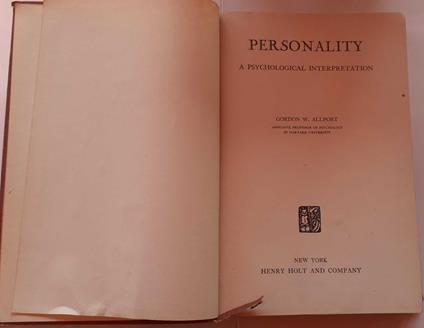 Personality a psychological interpretation - copertina