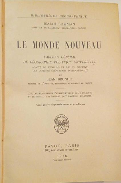Le monde Nouveau - copertina