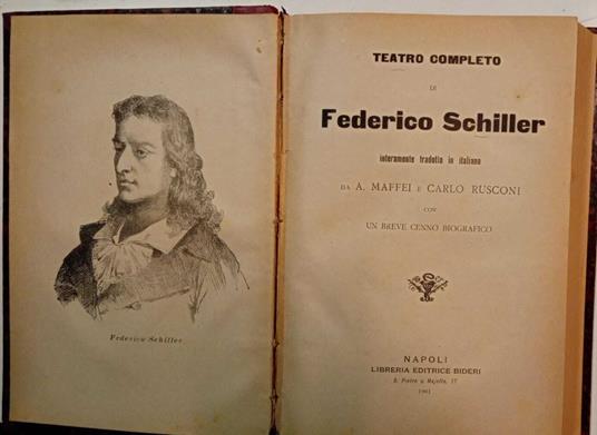 Teatro completo di Federico Schiller - copertina