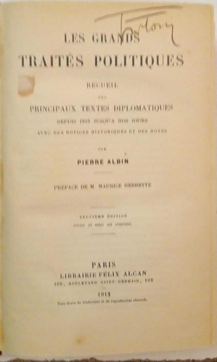 Les grands traités politiques - copertina