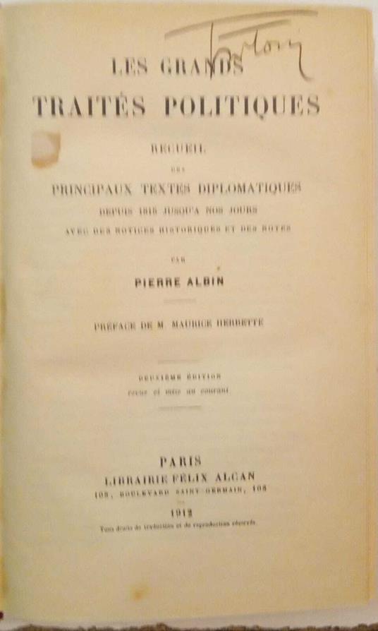 Les grands traités politiques - copertina