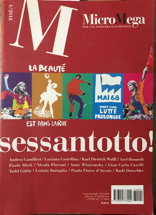 MicroMega. Sessantotto! Per una sinistra illuminista - copertina