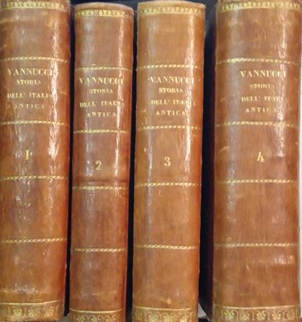 Storia dell'Italia antica (quattro voumi) - Atto Vannucci - copertina