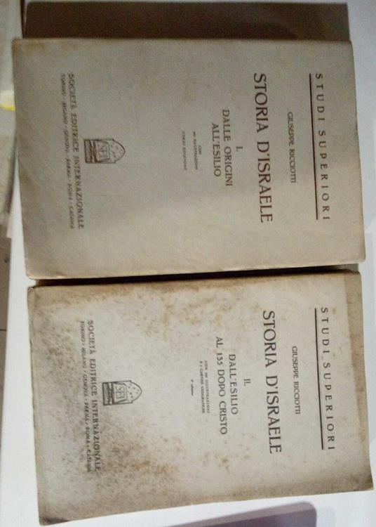 Storia d'Israele. Dalle origini all'esilio - Dall'esilio al 135 dopo Cristo, due volumi - Giuseppe Ricciotti - copertina