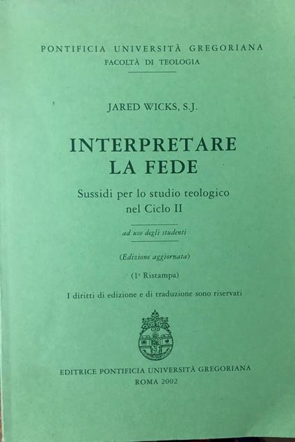 Interpretare la fede. Sussidi per lo studio teologico nel Ciclo II - copertina