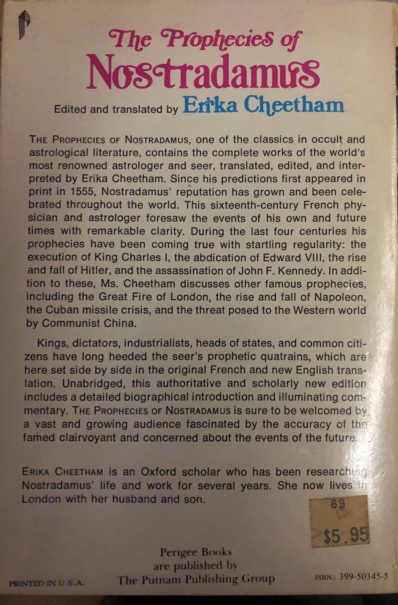 The Prophecies of Nostradamus
