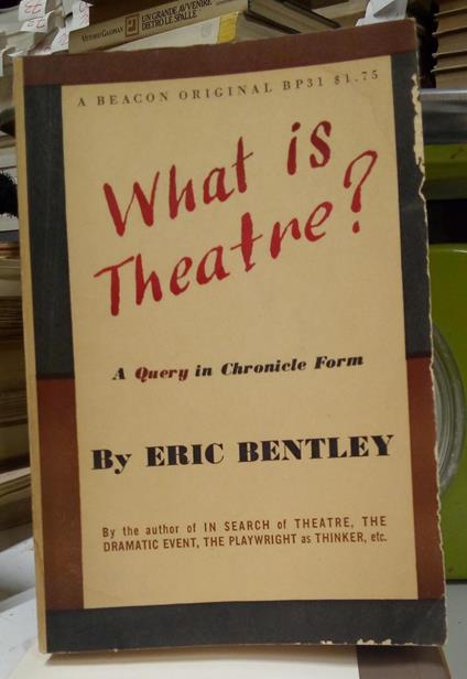 What is theatre? A query in chronicle form - copertina