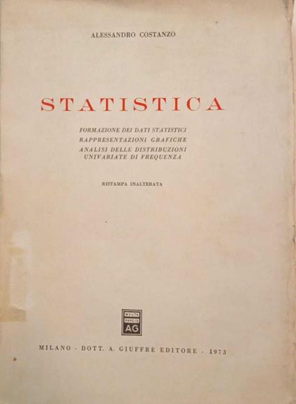 Statistica - Alessandro Costanzo - copertina