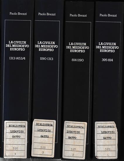 La civiltà del Medioevo europeo, quattro volumi - Paolo Brezzi - copertina