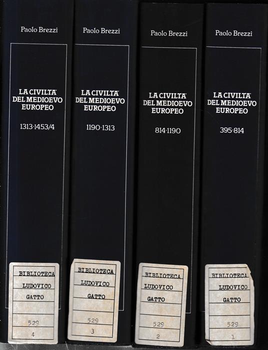 La civiltà del Medioevo europeo, quattro volumi - Paolo Brezzi - copertina