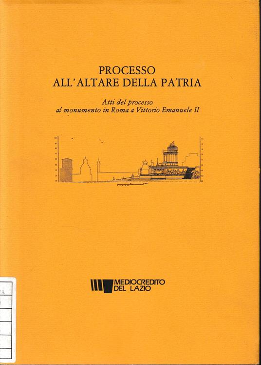 Processo all'altare della patria - Vanni Scheiwiller - copertina
