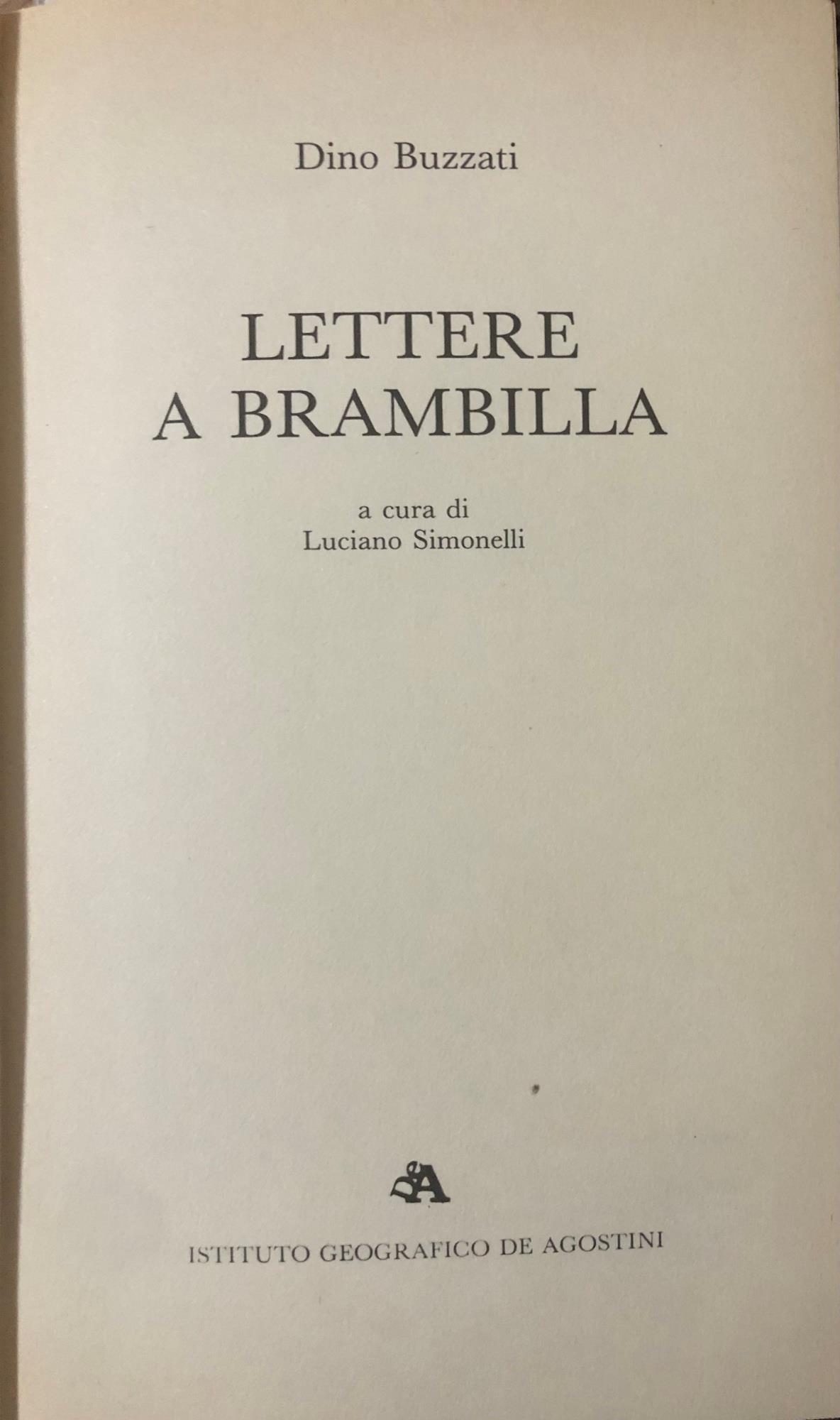 Lettere a Brambilla