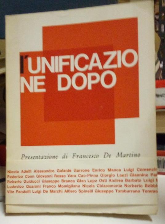 L' unificazione dopo - copertina
