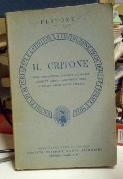 Il critone - Platone - copertina