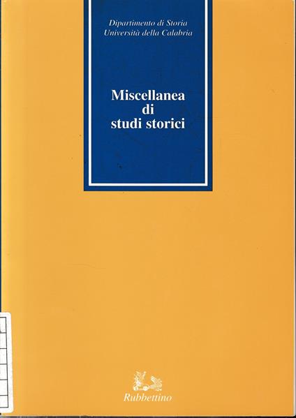 Miscellanea di studi storici - copertina