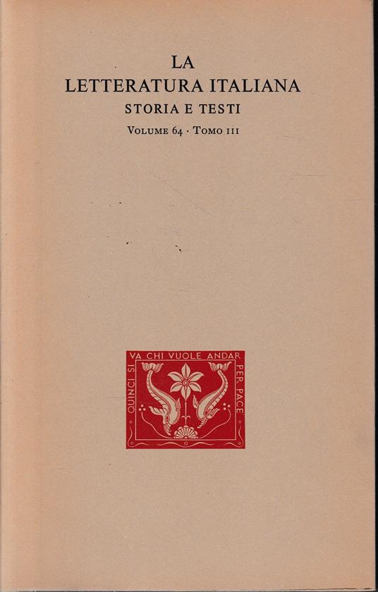 Narratori dell'Ottocento e del primo Novecento, tomo III, vol. 64 - copertina