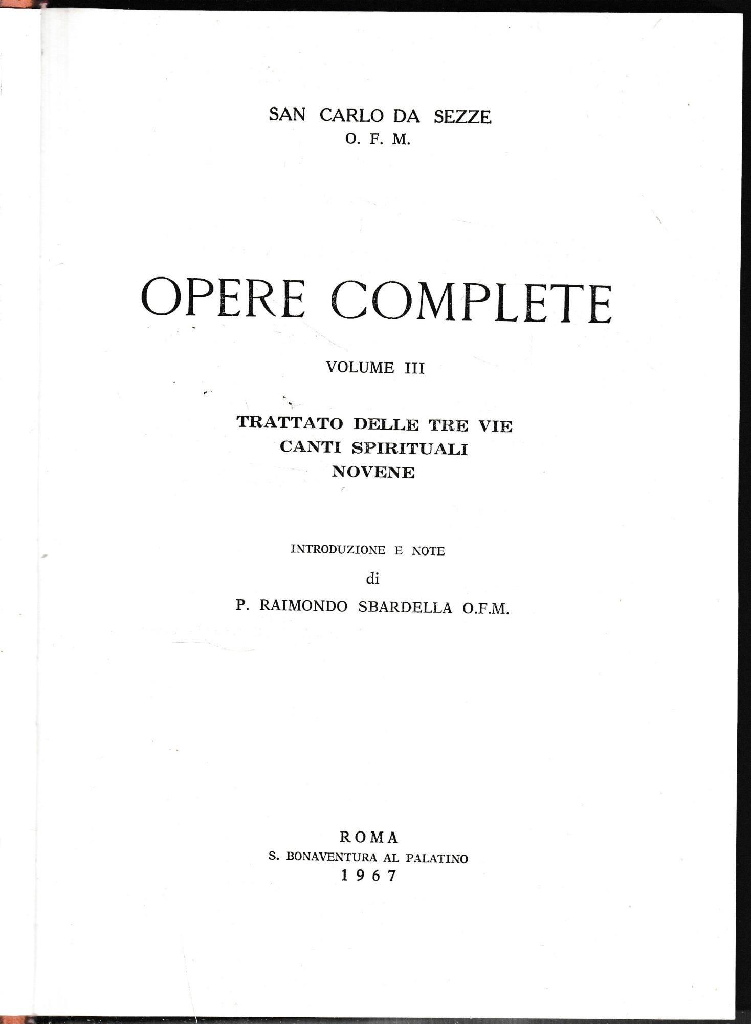 Opere complete, vol. 3°