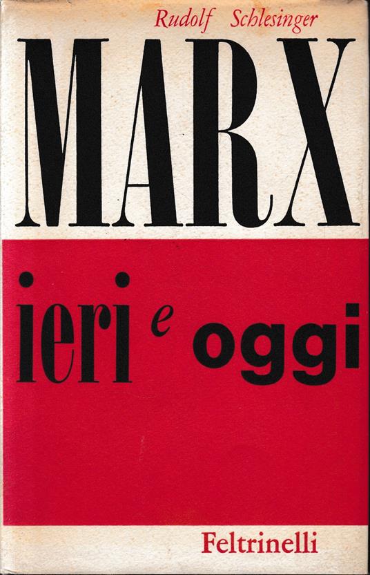 Marx ieri e oggi - Rudolf Schlesinger - copertina