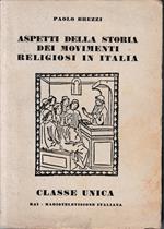 Aspetti della storia dei movimenti religiosi in Italia