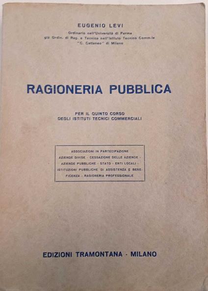 Ragioneria pubblica - Eugenio Levi - copertina