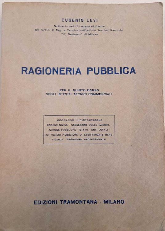 Ragioneria pubblica - Eugenio Levi - copertina