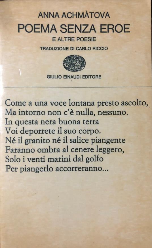 Poema senza eroe e altre poesie - copertina