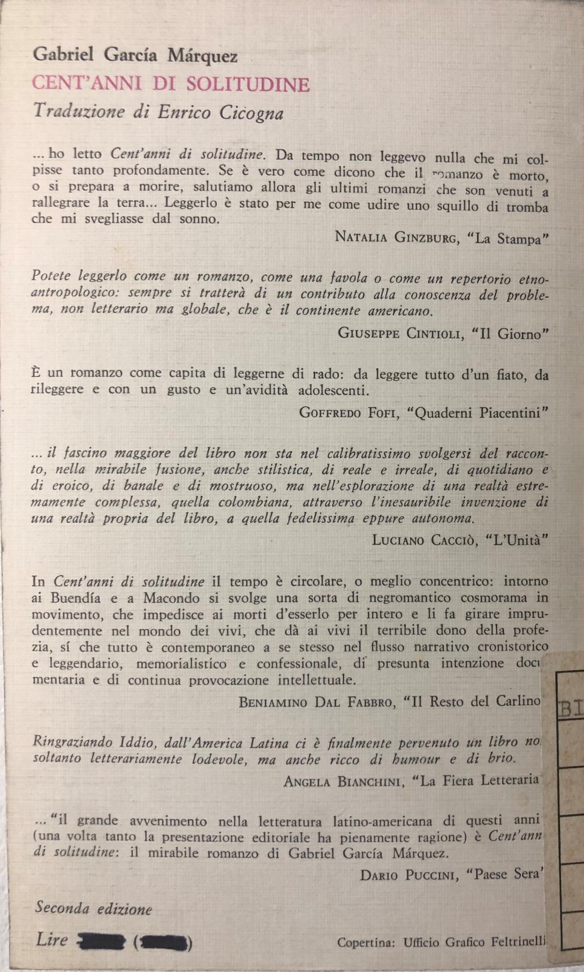 Cent'anni di solitudine