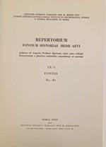 Repertorium fontium historiae medii aevi (IX/4 Fontes Ra - Re)