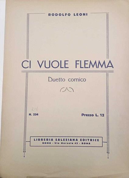 Ci vuole flemma. Duetto comico - copertina