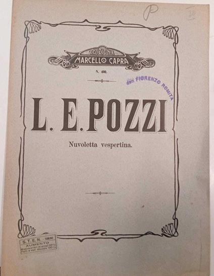 Nuvoletta vespertina - L.E. Pozzi - copertina