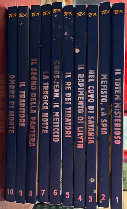 Lotto 10 numeri "Tex - Collezione storica a colori" (da n° 01 a 10) - copertina