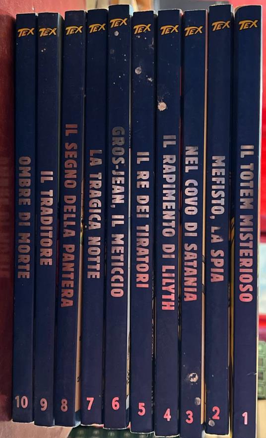 Lotto 10 numeri "Tex - Collezione storica a colori" (da n° 01 a 10) - copertina