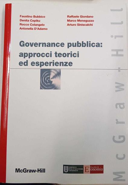 Governance pubblica: approcci teorici ed esperienze - copertina