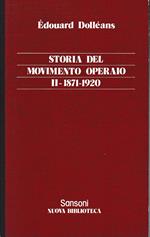 Storia del movimento operaio, vol. 2°